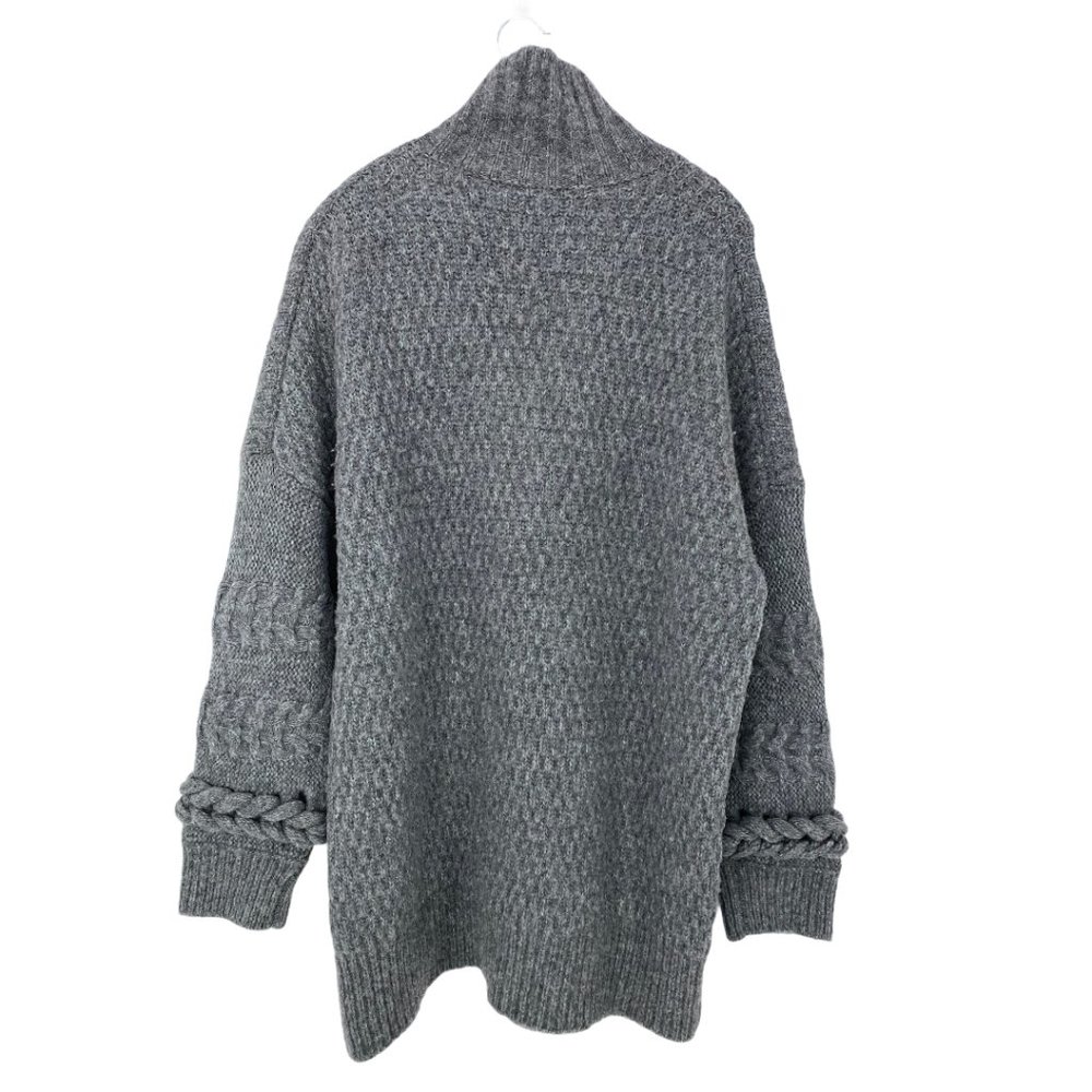 OPENING CEREMONY Cable Fuzzy Knit Wool Sweater - Picture 6 of 13